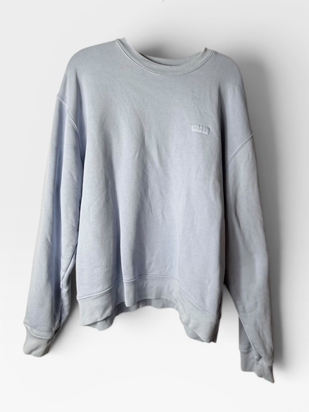 Set Active Blue Crew neck Long Sleeve Sweater Size Medium (S)
